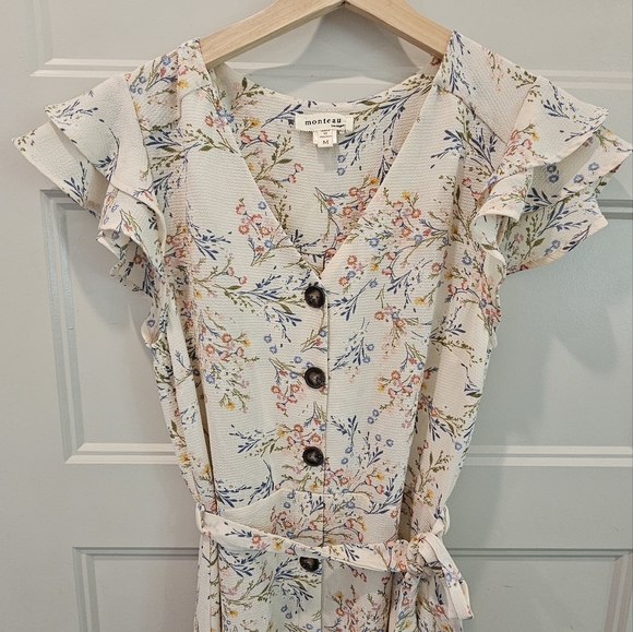 Wildflower Floral Button Dress Sz M - Picture 3 of 7